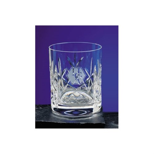 Flamenco Lead Crystal Panel Whisky Tumbler Main Image