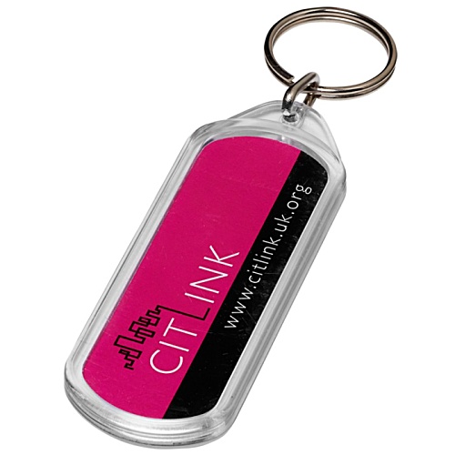DISC Oblong Keyring - Full Colour Main Image