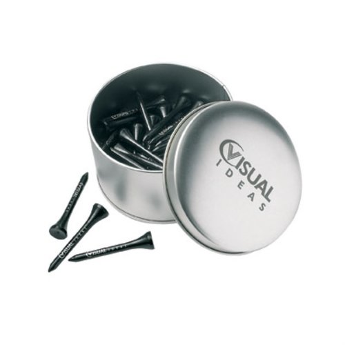 DISC Round Engraved Tin of Tees Main Image