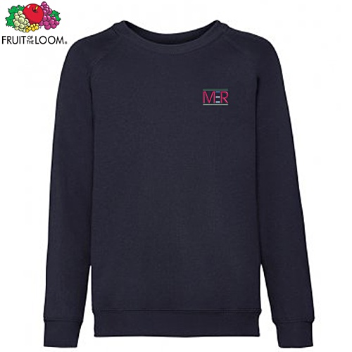 Fruit of the Loom Kid's Raglan Sweatshirt - Embroidered Main Image