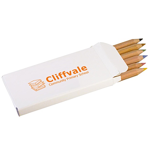 DISC Mini Colouring Pencils - 6 Pack Main Image