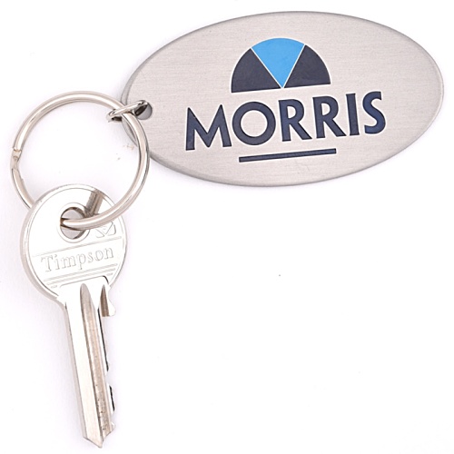 Enamelled Steel Keyring - Oval Main Image
