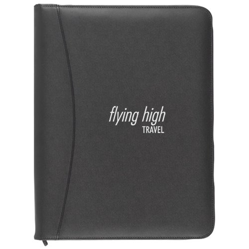 DISC Chiddingstone A4 Zipped Leather Folder Main Image