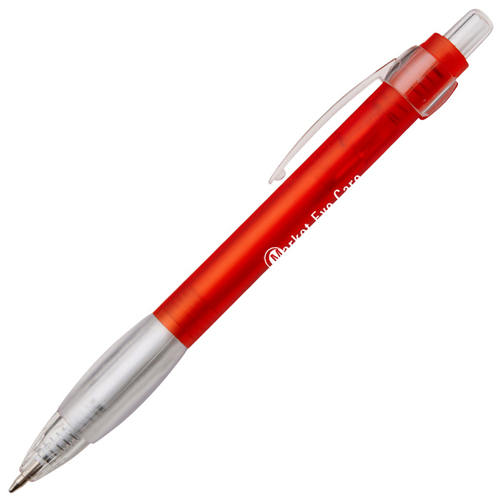 DISC Clear Rubber Grip Pen Main Image