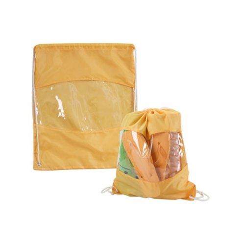 DISC Clear Panel Drawstring Bag Main Image