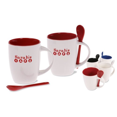 DISC Mug & Spoon - Red Main Image