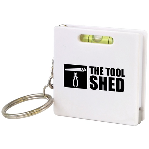 Tape Measure Spirit Level Keyring - Printed Main Image