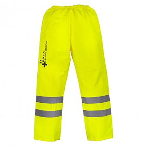 Hi Vis Waterproof Trousers - Printed Main Image
