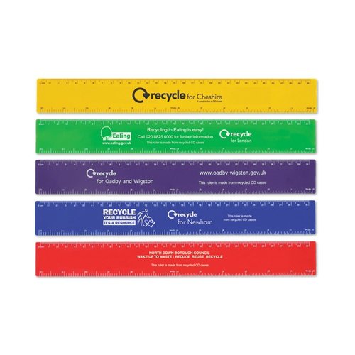 Recycled Flat Ruler - 30cm Main Image