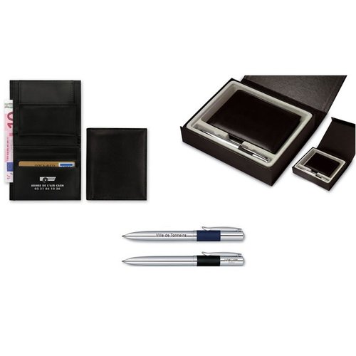 DISC Pierre Cardin Ball Pen Set with Toscana Wallet Card Main Image