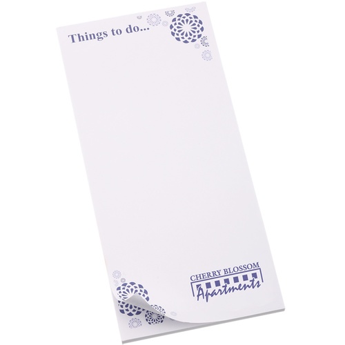 DISC Slimline 50 Sheet Notepad - Flowers Design Main Image