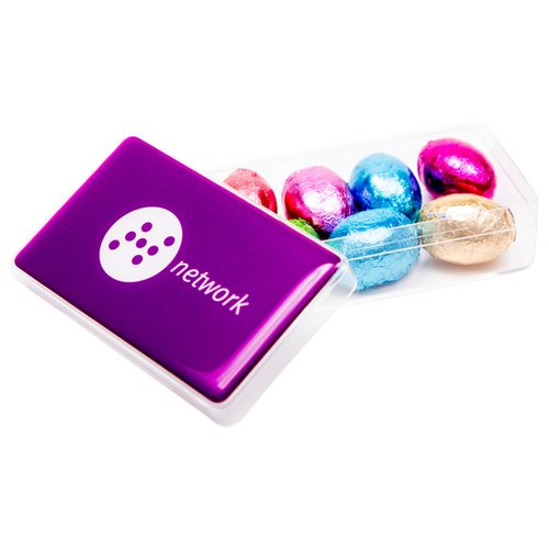 DISC Maxi Rectangular Sweet Pot - Chocolate Foil Eggs Main Image