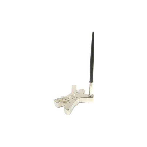 Chrome Plated Man Shaped Puzzle with Pen Holder Main Image