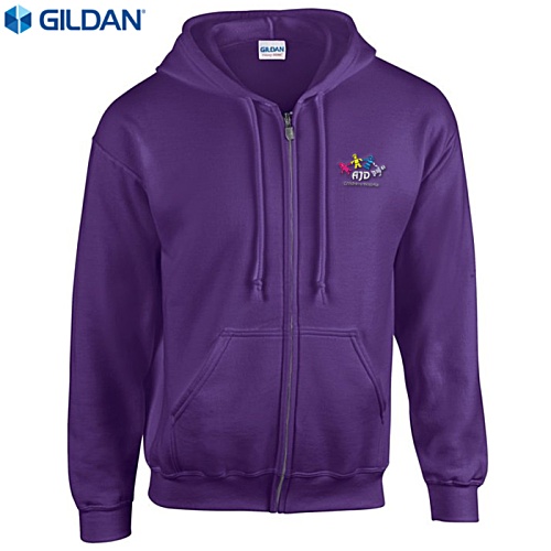 Gildan Zipped Hooded Sweatshirt - Embroidered Main Image