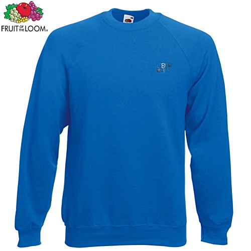 DISC Fruit of the Loom Raglan Sweatshirt - Embroidered Main Image
