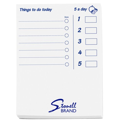 DISC A5 25 Sheet Notepad - Fruit & Veg 5 a Day Design Main Image