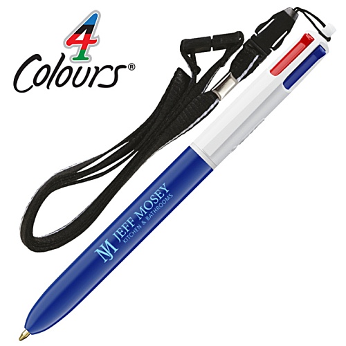 BIC® 4 Colours Pen with Lanyard Main Image