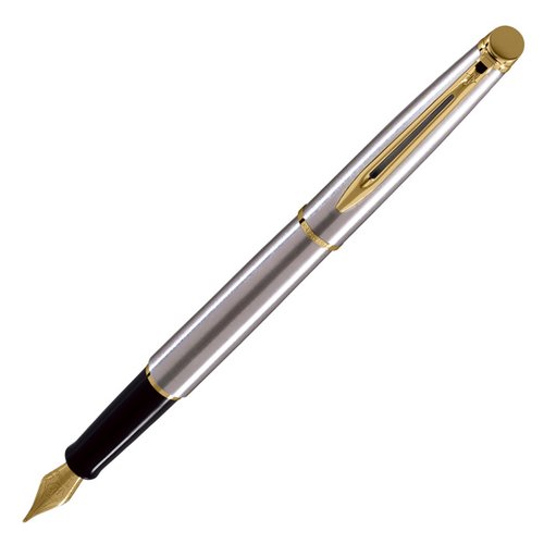DISC Waterman Hemisphere Steel Fountain Pen Main Image