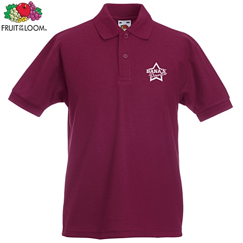 Fruit of the Loom Kid's Value Polo Shirt - Colours - Embroidered Main Image