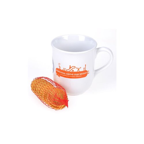 DISC Bell Mug - White - Chocolate Coins Main Image