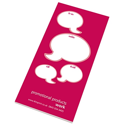 Slimline 25 Sheet Notepad - Caption Design Main Image