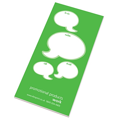 Slimline 50 Sheet Notepad - Caption Design Main Image