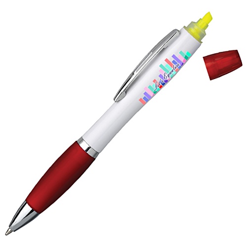 DISC Curvy Pen with Highlighter - Digital Print Main Image