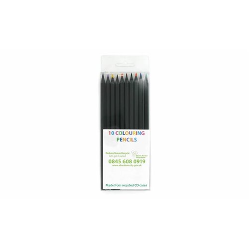 Black Recycled Colouring Pencils Main Image