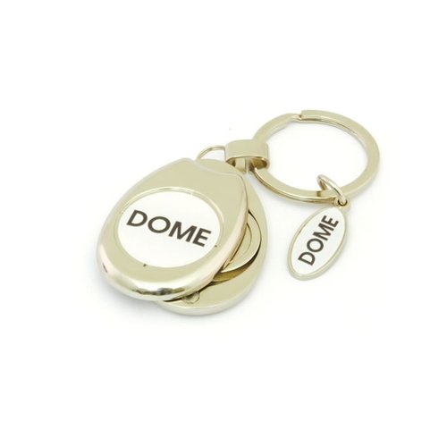 DISC Domed Logo Trolley Coin Keyring Main Image