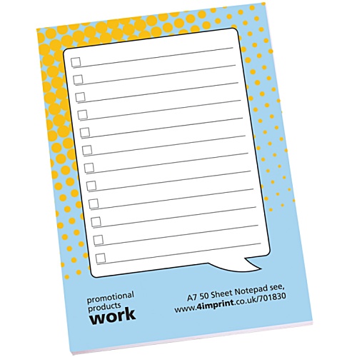 A7 50 Sheet Notepad - Digital Print Main Image