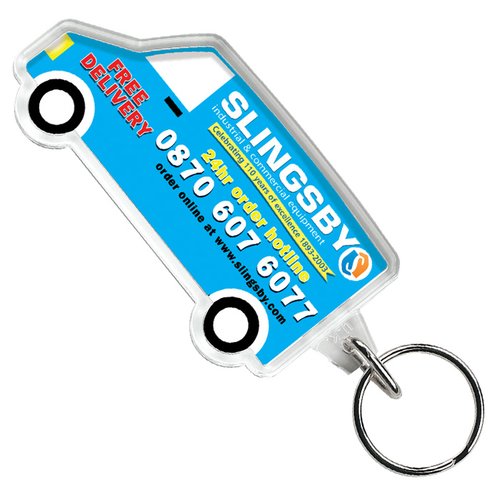 DISC Promotional Shaped Keyring - Van - Digital Print Main Image