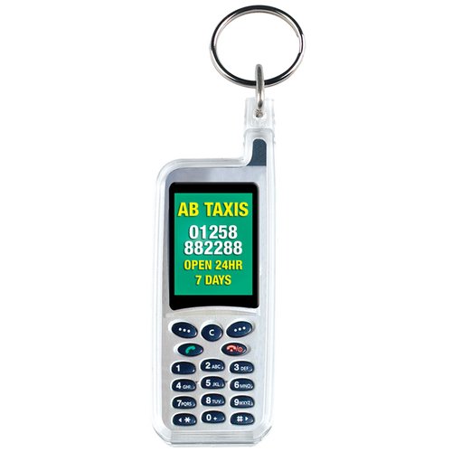 DISC Promotional Shaped Keyring - Mobile Phone - Full Colour Main Image
