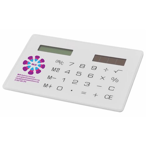 DISC Slimcard Solar Calculator - Full Colour Main Image