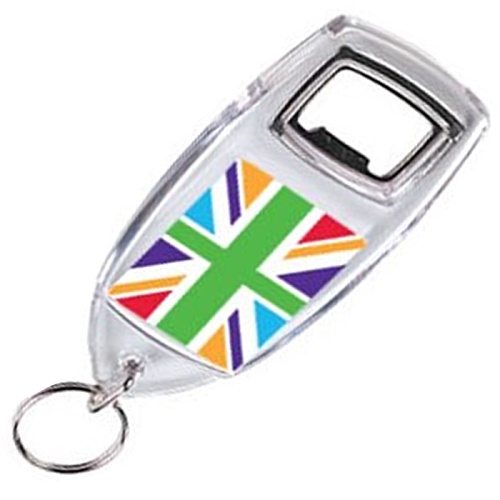 Jibe Bottle Opener Keyring - Union Jack Design Main Image