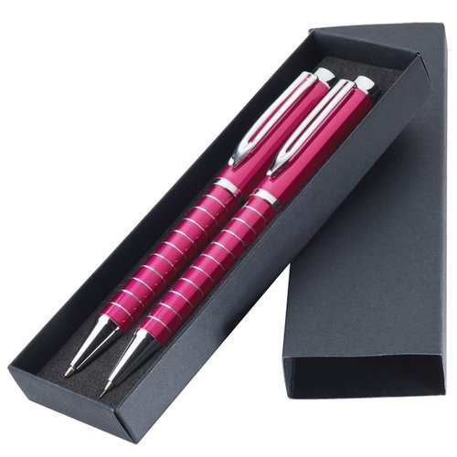 DISC Super Spiral Metal Pen & Pencil Set Main Image