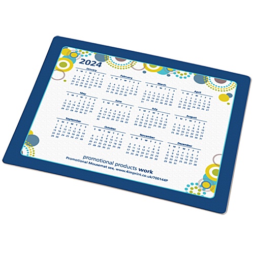DISC Q-Mat Mousemat - Rectangular - Retro Calendar Design Main Image
