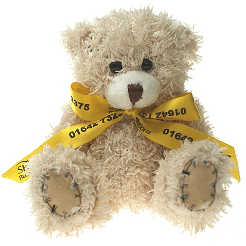 12-cm Paw Bear with Bow - Cappuccino Main Image