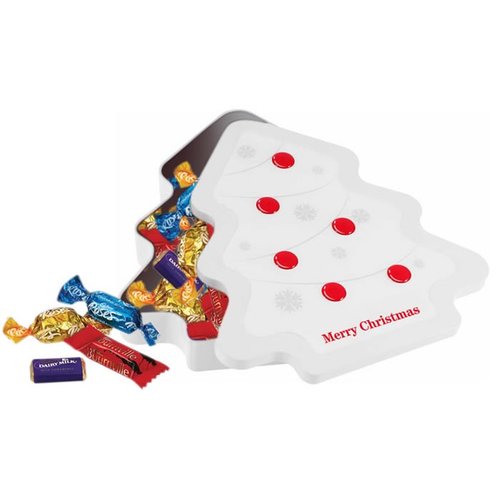 DISC Christmas Tree Tin - Cadbury Roses Main Image