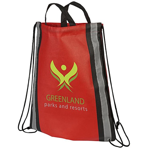 DISC Reflective Dual Carry Drawstring Bag - 2 Day Main Image
