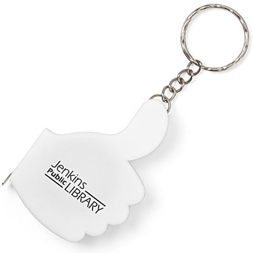 Thumbs Up Tape Measure Keyring Main Image