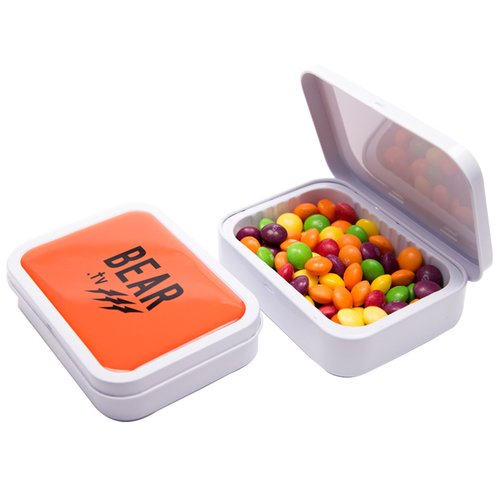 DISC White Sweet Tin - Skittles Main Image