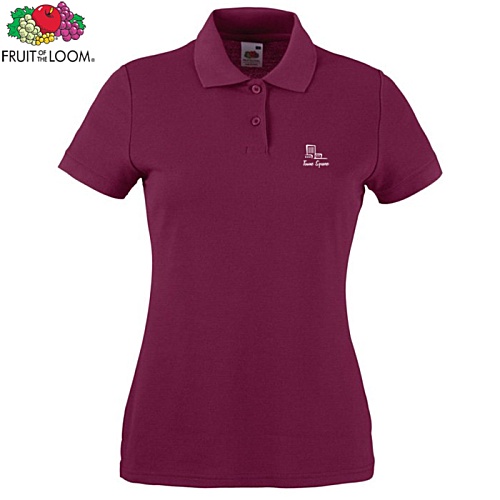 Fruit of The Loom Women's Value Polo Shirt - Printed Main Image