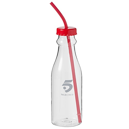 DISC 630ml Retro Soda Bottle with Straw Main Image