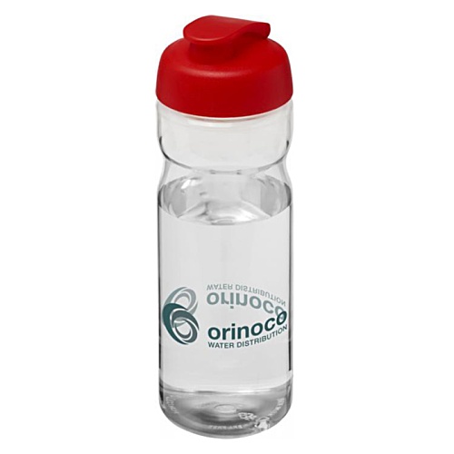 Base Sports Bottle - Flip Lid - Clear - Printed Main Image