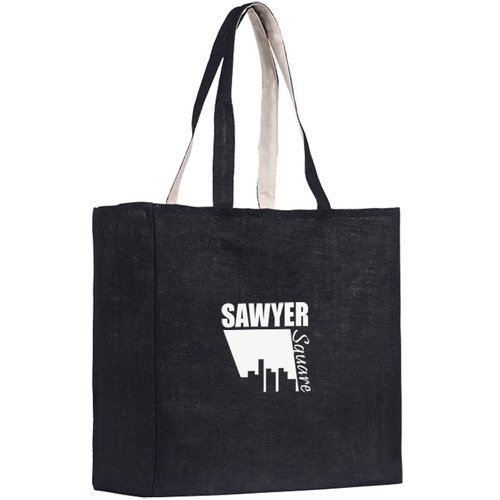 DISC Milstead Jute Tote - Black Main Image