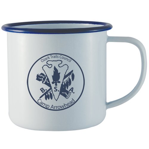 568ml Retro Enamel Mug - Colours - Budget Print Main Image