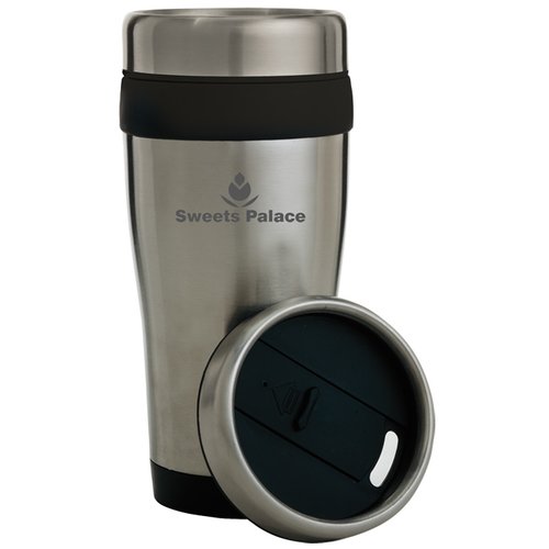 Coloured Band Metal Travel Mug - Engraved Main Image