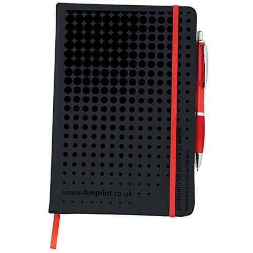 Noir A5 Notebook with Curvy Pen - Varnish Print Main Image