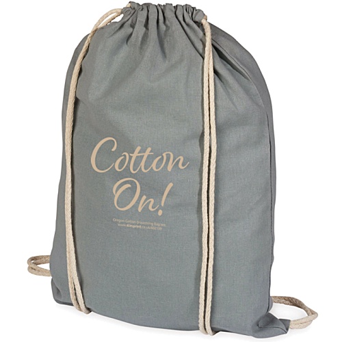 Oregon Cotton Drawstring Bag - Colours - Printed Main Image