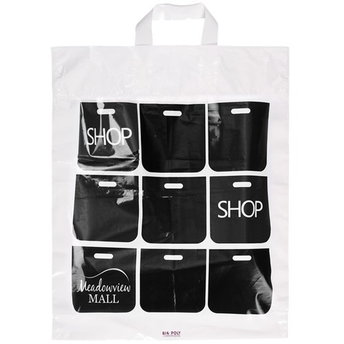 DISC Biodegradable Flexi-Loop Carrier Bag - White Main Image